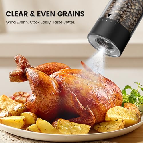 Electric Salt and Pepper Grinder Set - Automatic Shakers