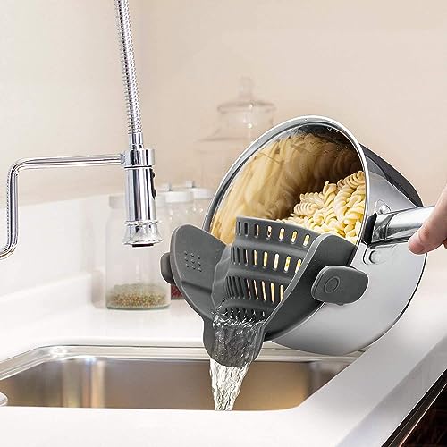 Kitchen Gizmo Snap N' Strain - Silicone Pasta Strainer Clip