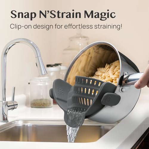 Kitchen Gizmo Snap N' Strain - Silicone Pasta Strainer Clip