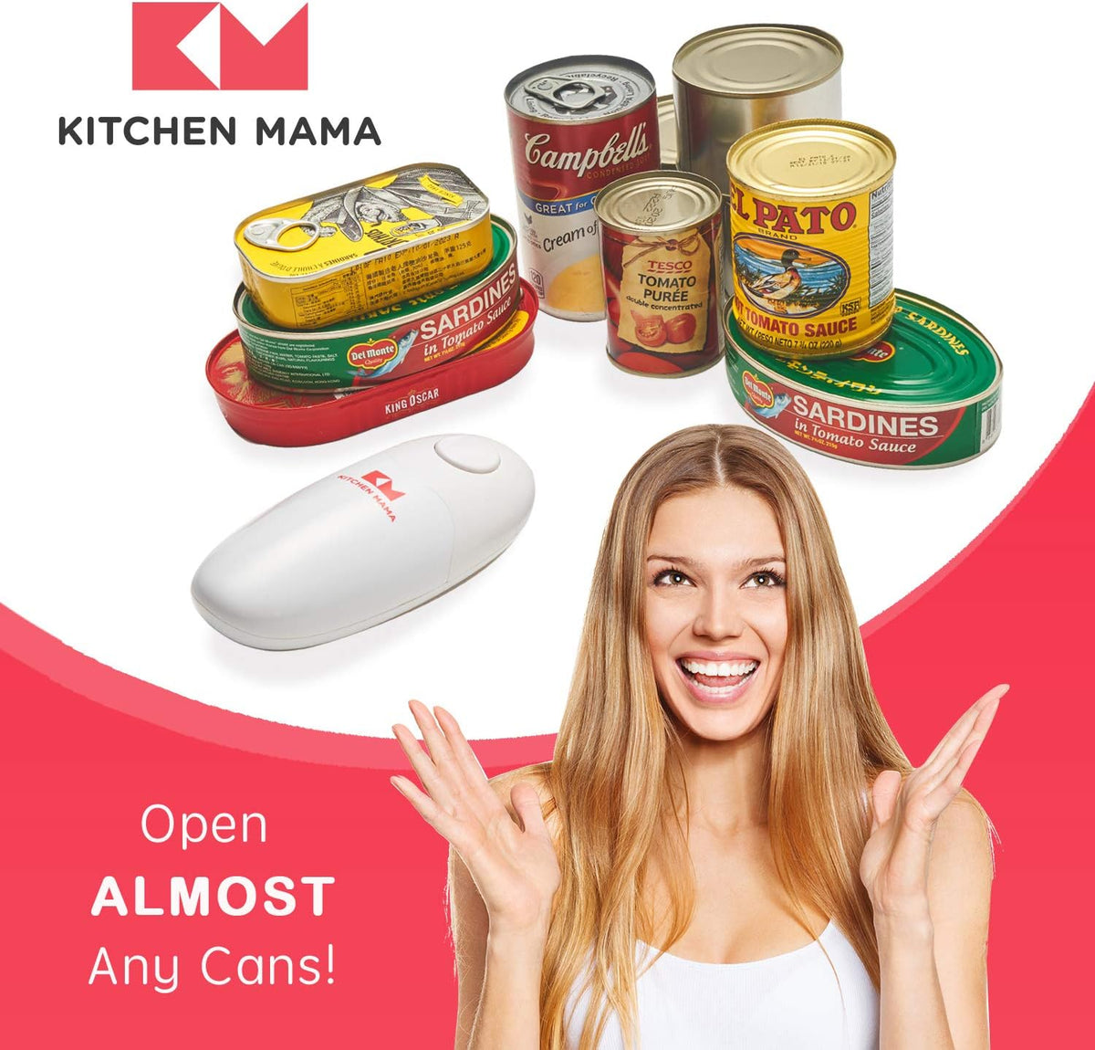 Kitchen Mama Auto Electric Can Opener, Open Your Cans