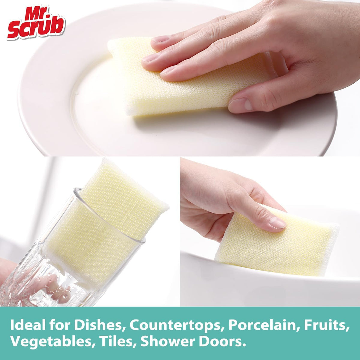 Mr. Scrub All-Purpose Sponges Non Scratch for Washing Dishes