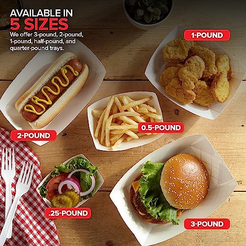 Stock Your Home Medium Paper Food Boats (100 Pack)